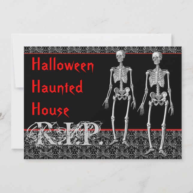 Halloween spökade huslöneförhöjning från deadna inbjudningar (Framsida)