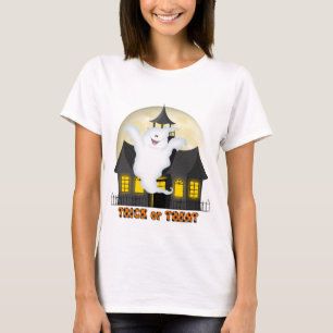 Halloween spökade husroligtt-skjortan t-shirt