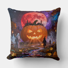 Halloween spökaktig förmörkelse 2 väggklocka kudde