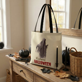 Halloween-spökande höstmarknadstaska tygkasse