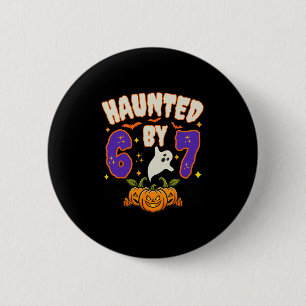 Halloween Spökar 67 Nummer 67 Sex Sju Meme Roligt Knapp