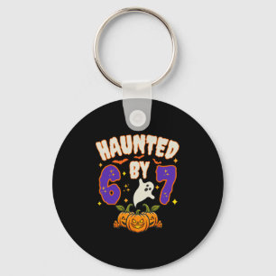 Halloween spökar 67 Nummer 67 Sex Sju Meme Roligt Nyckelring