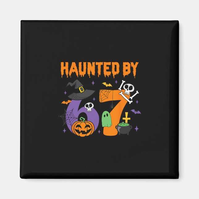Halloween spökar 67 Six Seven Meme 1 (4)  Magnet (Framsidan)