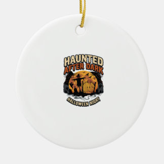 Halloween Spökar Efter Mörkret Julgransprydnad Keramik