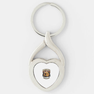 Halloween Spökar Efter Mörkret Twisted Heart Silverfärgad Nyckelring