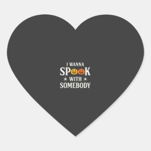 Halloween Spökar Någon Pumpa Spindel SVG Hjärtformat Klistermärke
