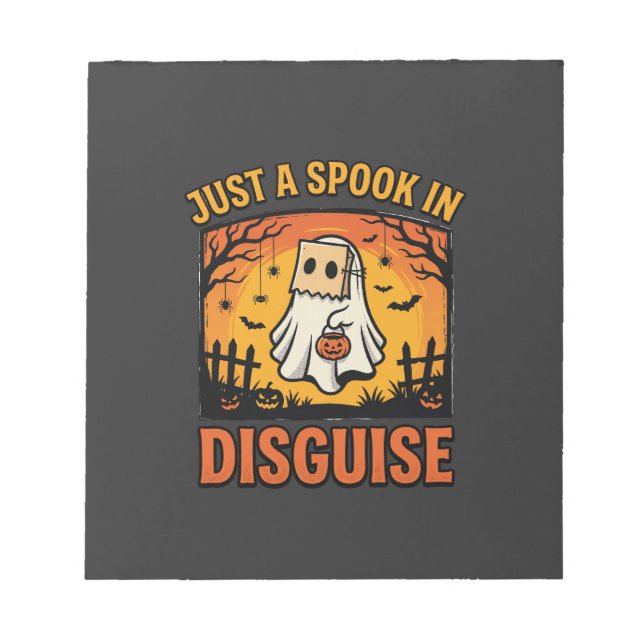 Halloween spökdräkt anteckningsblock (Framsida)