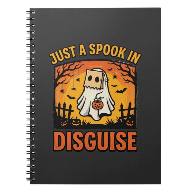 Halloween spökdräkt anteckningsbok (Framsidan)