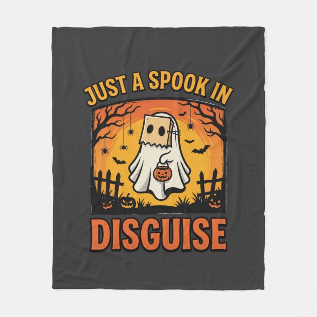 Halloween spökdräkt fleecefilt (Framsidan)