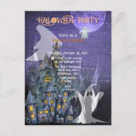 HALLOWEEN SPÖKDRÄKT KOSTYM FEST MEDDELANDE VYKORT