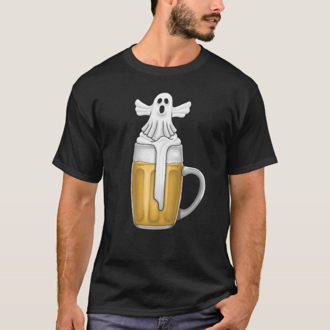 Halloween-spöke älskar öl t shirt (Framsida)