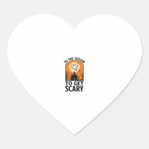 Halloween-spöke att bli läskigt vintage spöklig_1 hjärtformat klistermärke