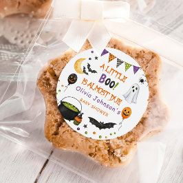 Halloween-spöke Baby Shower Runt Klistermärke