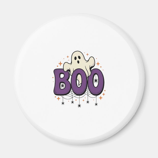 Halloween Spöke Boo Rolig Spindel Vintage_1 Magnet (Framsidan)