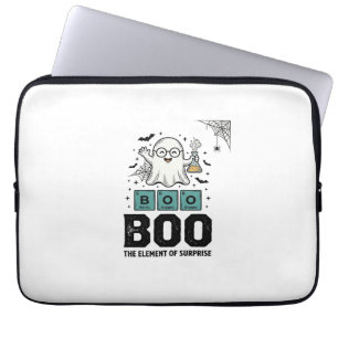 Halloween Spöke Boo Vetenskap Rollig Vintage_1 Laptop Fodral