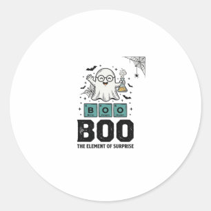 Halloween Spöke Boo Vetenskap Rollig Vintage_1 Runt Klistermärke