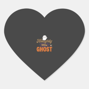 Halloween-spöke Busigt Litet Spöke Design Hjärtformat Klistermärke