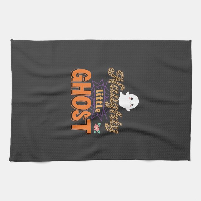 Halloween-spöke Busigt Litet Spöke Design Kökshandduk (Horisontell)