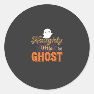 Halloween-spöke Busigt Litet Spöke Design Runt Klistermärke