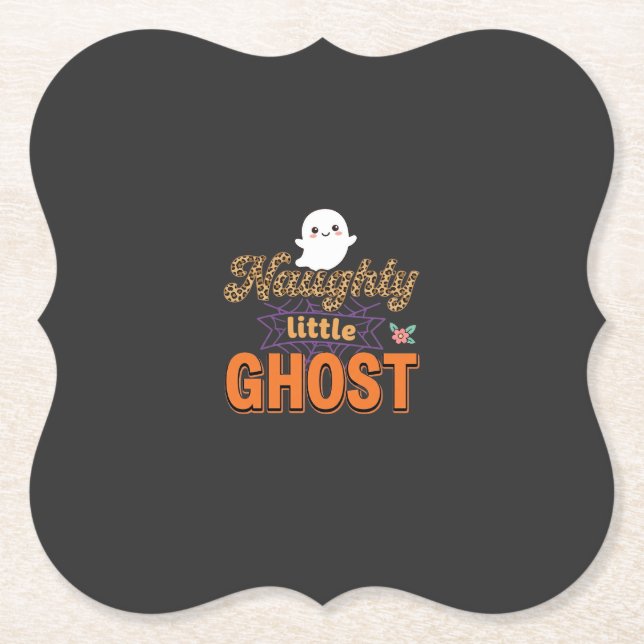 Halloween-spöke Busigt Litet Spöke Design Underlägg Papper (Framsida)