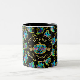 Halloween Spöke Falskt Glitter Två-Tonad Mugg