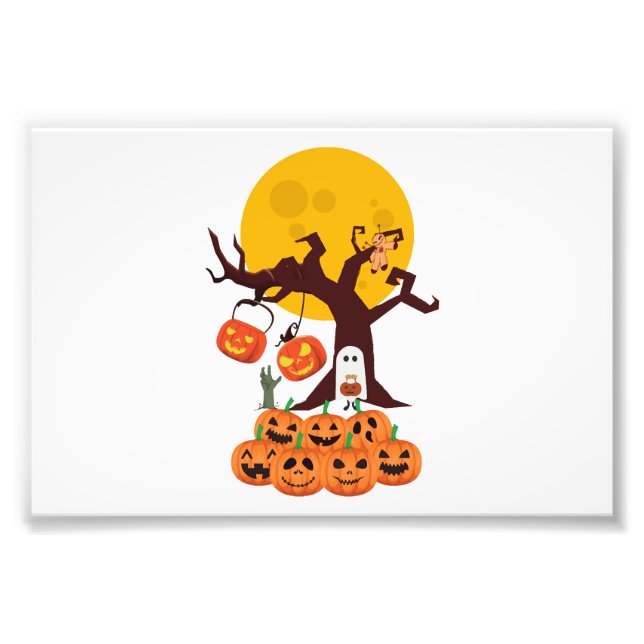 Halloween-spöke Fototryck (Framsidan)