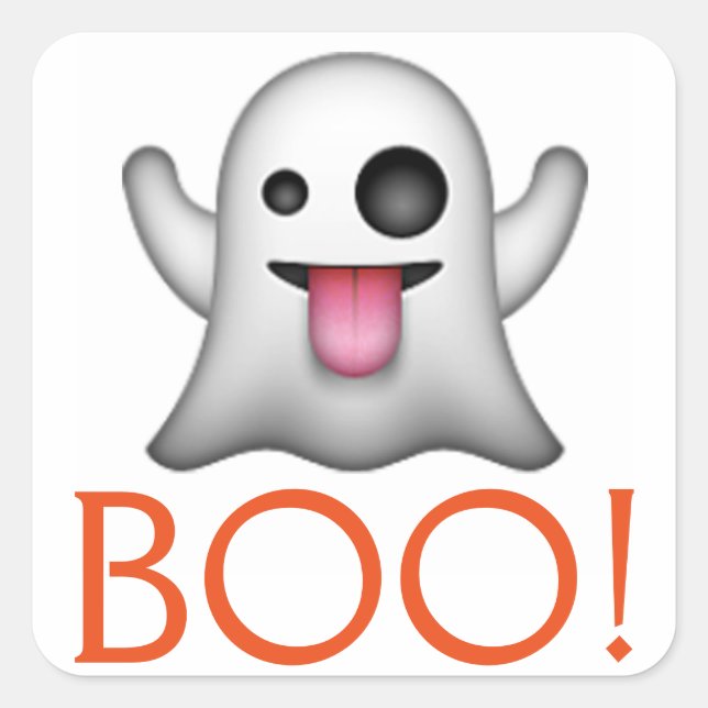 Halloween-spöke Fyrkantigt Klistermärke (Framsida)