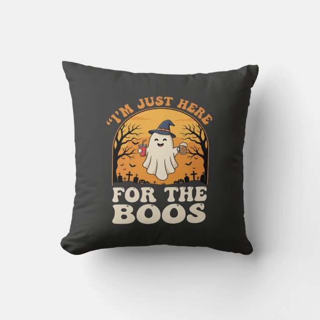 Halloween-spöke här för buarna kudde (Framsida)