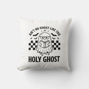 Halloween-spöke Helig Ande Roligt Vintage-rutig Kudde