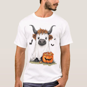 Halloween-spöke Highland-ko PNG T Shirt