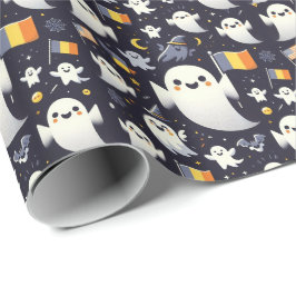 Halloween-spöke i färgerna från den rumänska flagg presentpapper