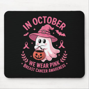 Halloween spöke i oktober Vi bär Nk bröstcancer Musmatta