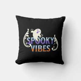 Halloween-spöke kusliga vibbar typografi bokstavsd kudde