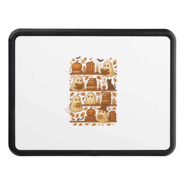 Halloween-spöke läser böcker Älskare Dragkroksskydd (Framsidan)