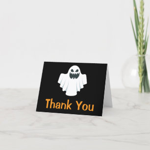 Halloween-spöke läskig tack-kort tack kort