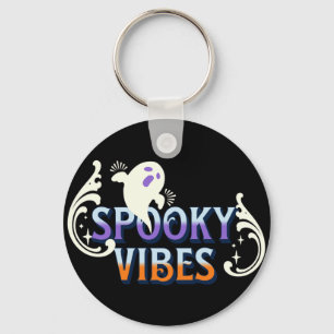 Halloween-spöke läskiga vibbar typografi bokstavsd nyckelring