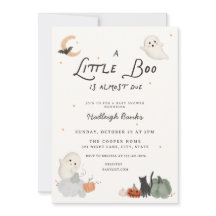 Halloween-spöke Liten Boo Baby Shower-inbjudan