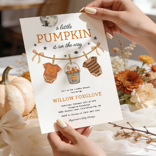 Halloween-spöke Liten Boo Baby Shower Inbjudningar