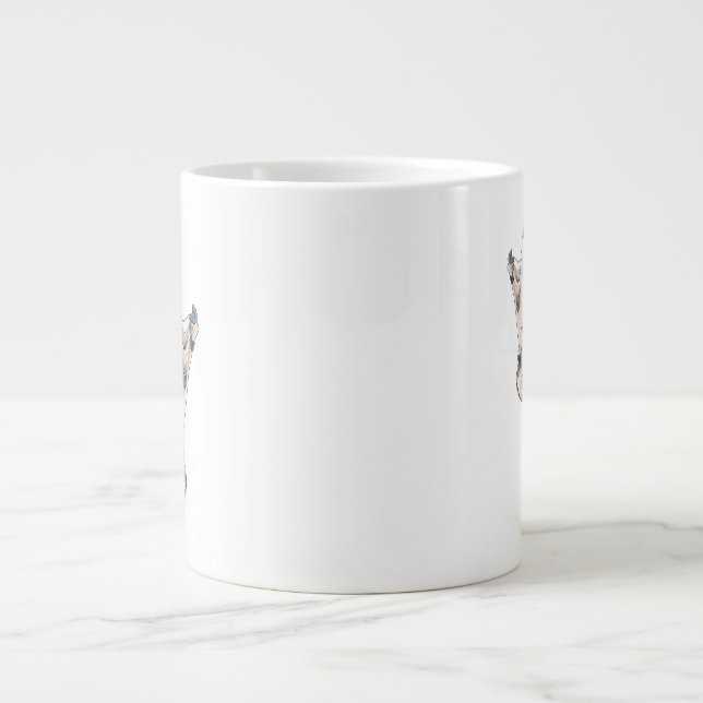 Halloween-spöke med små fjärilar  jumbo mugg (Framsidan)