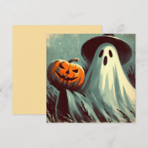 Halloween Spöke och Jack-o'lantern Kuslig Kort