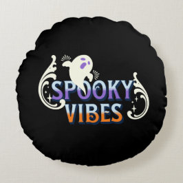 Halloween-spöke Otroliga stämningar Typografi Boks Rund Kudde