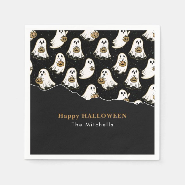 Halloween-spöke  pappersservett (Framsidan)