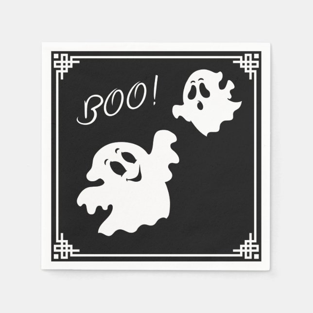 Halloween-spöke Pappersservett (Framsidan)