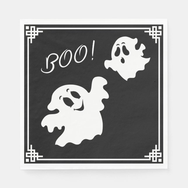Halloween-spöke Pappersservett (Framsidan)