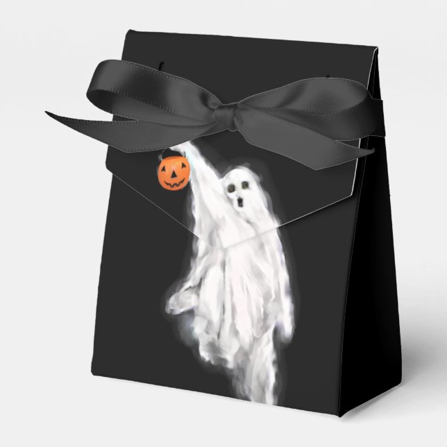 Halloween-spöke Presentaskar (Framsidan Sidan)