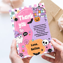 Halloween Spöke Skräckinjagande Tack Kort