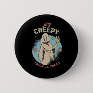 Halloween-spöke som säger design knapp