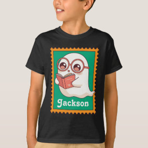 Halloween Spöke Söt Bokälskare Läsning Boo T Shirt