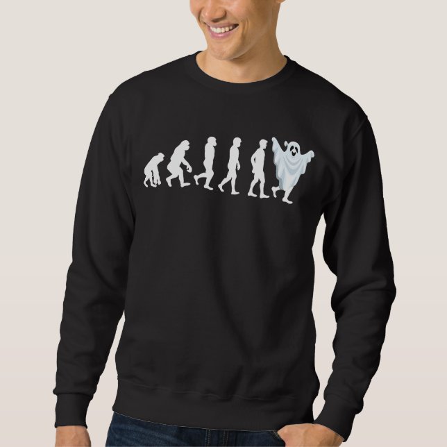 Halloween spöke  spöke Evolution  Kostym Skräcklig Lång Ärmad Tröja (Framsida)