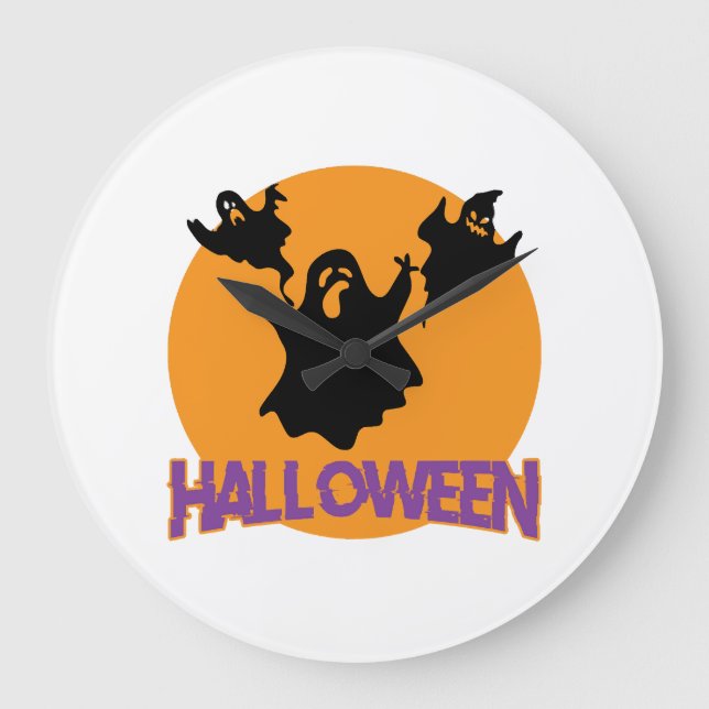Halloween-spöke Stor Klocka (Framsida)